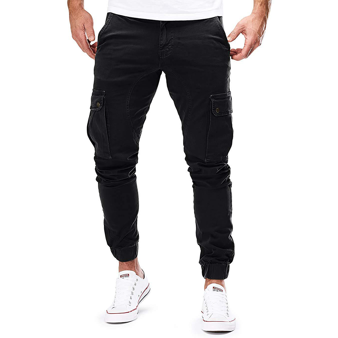 Pantalón cargo moderno para hombre con bolsillos largos