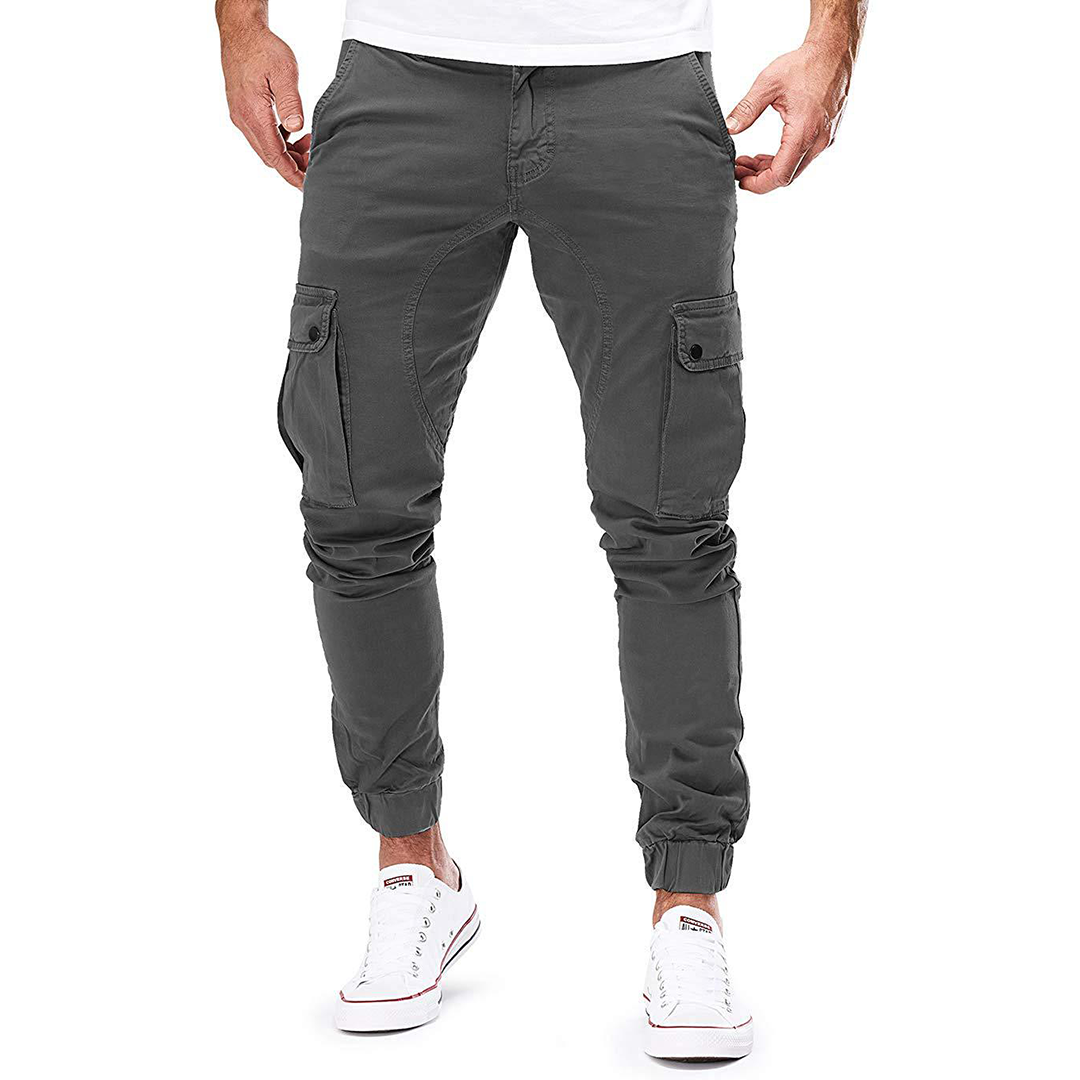 Pantalón cargo moderno para hombre con bolsillos largos