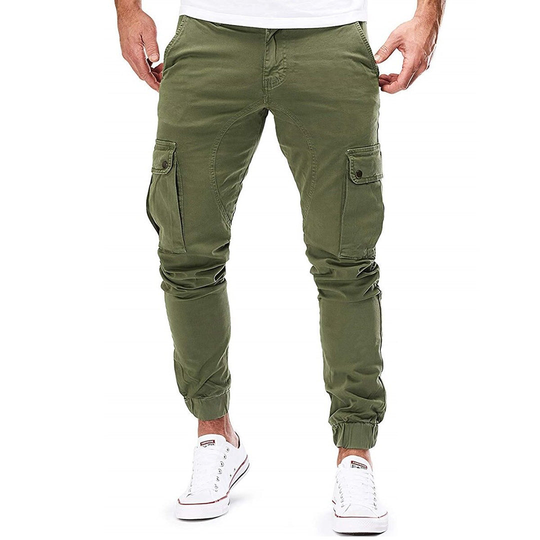 Pantalón cargo para hombre con bolsillos funcionales