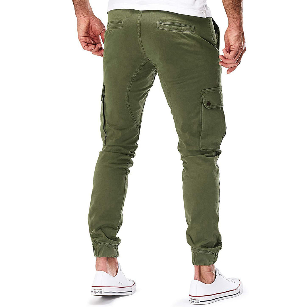 Pantalón cargo para hombre con bolsillos funcionales