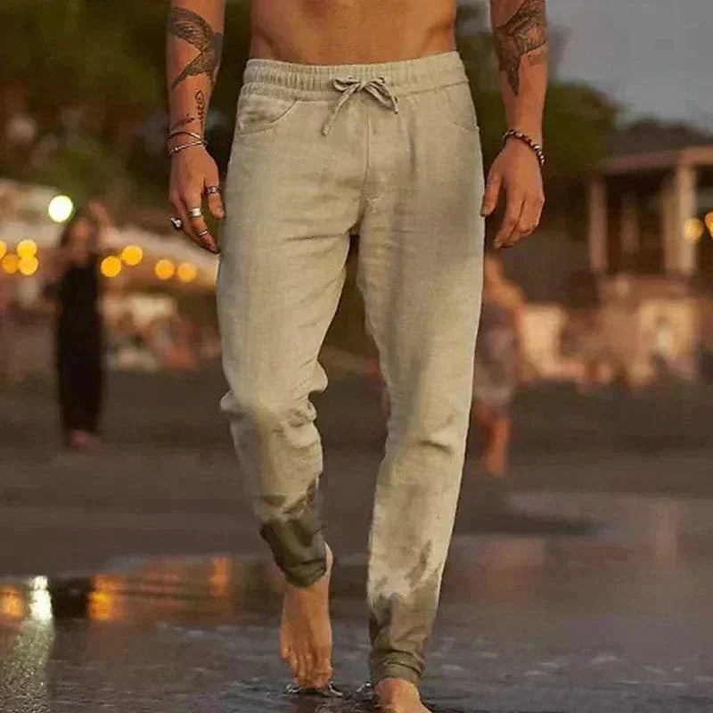 Pantalón casual de lino