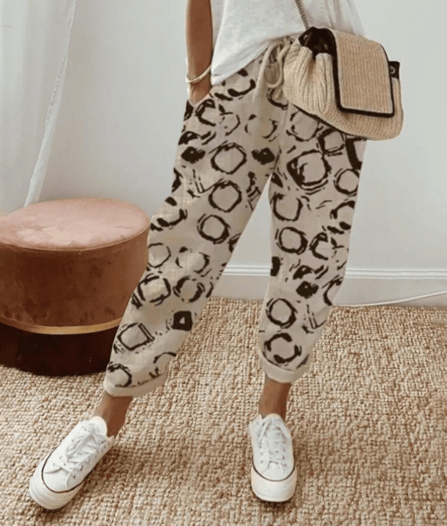 Pantalón casual de lino | Mezcla de lino | Fresco y cómodo