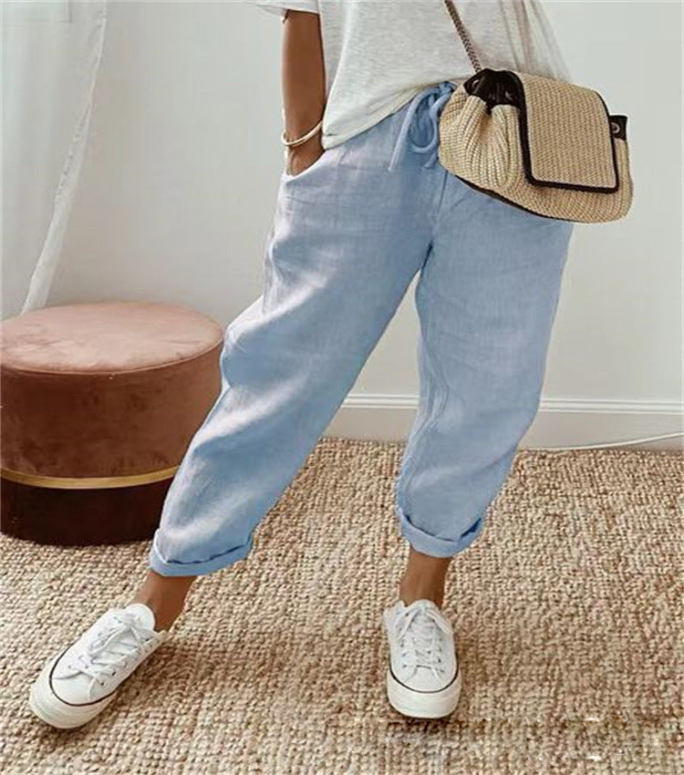 Pantalón casual de lino | Mezcla de lino | Fresco y cómodo