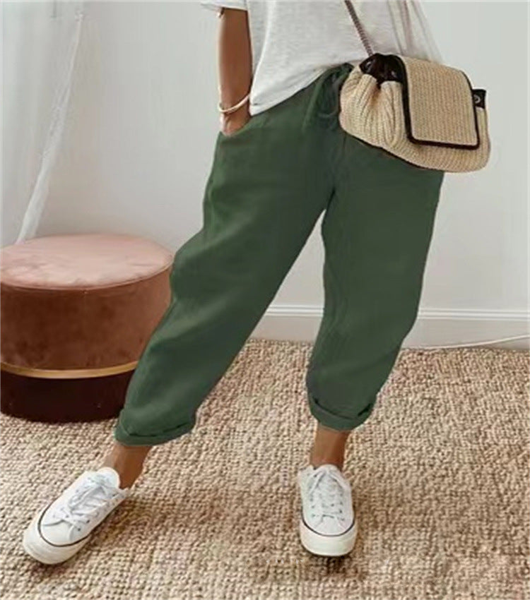 Pantalón casual de lino | Mezcla de lino | Fresco y cómodo