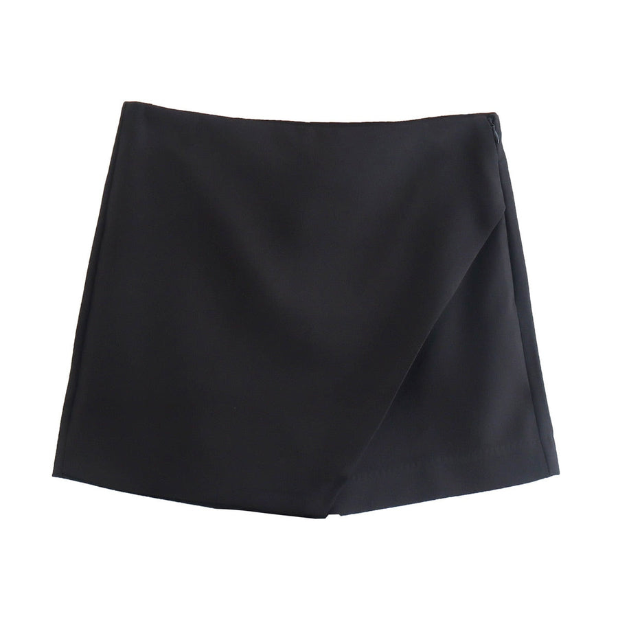 Pantalón corto elegante de tiro alto y corte ajustado para mujer