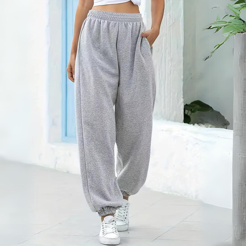 Pantalón de Chándal Baggy para Mujer de Talle Alto y Corte Ancho para Libertad de Movimiento y Looks Casuales
