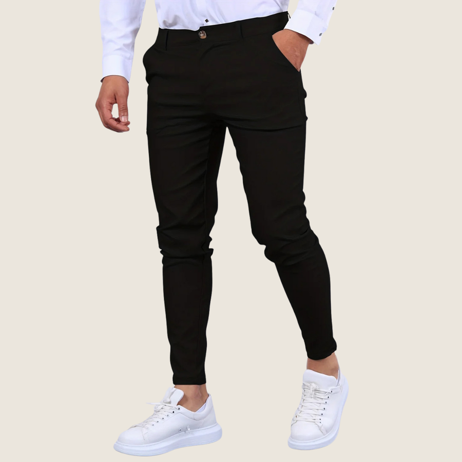 Pantalón de hombre corte slim fit al tobillo