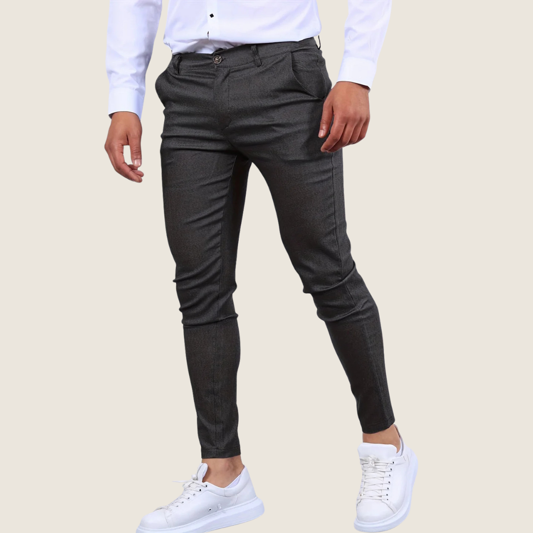 Pantalón de hombre corte slim fit al tobillo