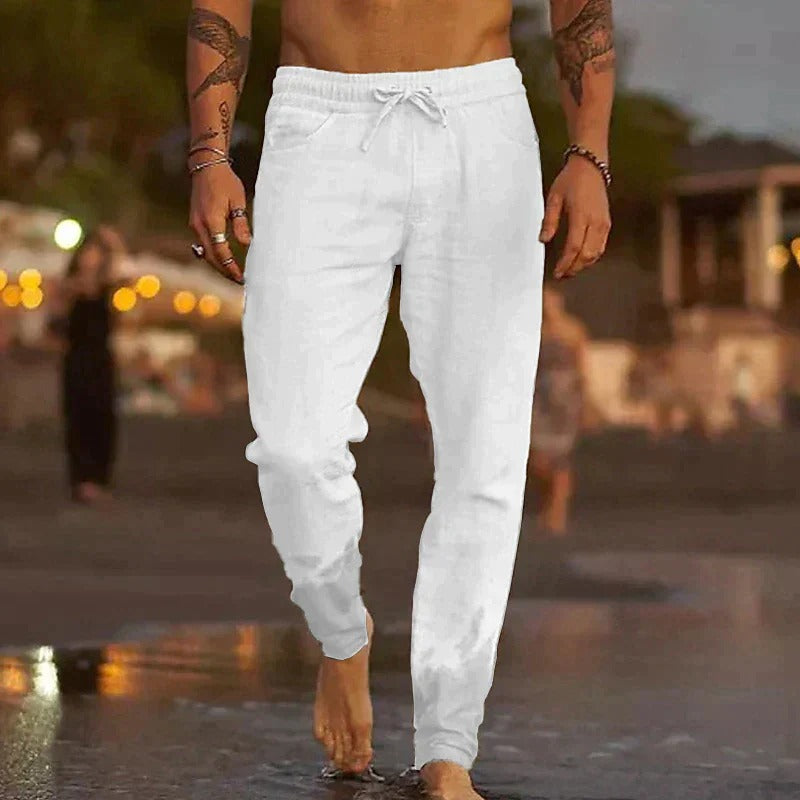 Pantalón de lino de verano para hombre