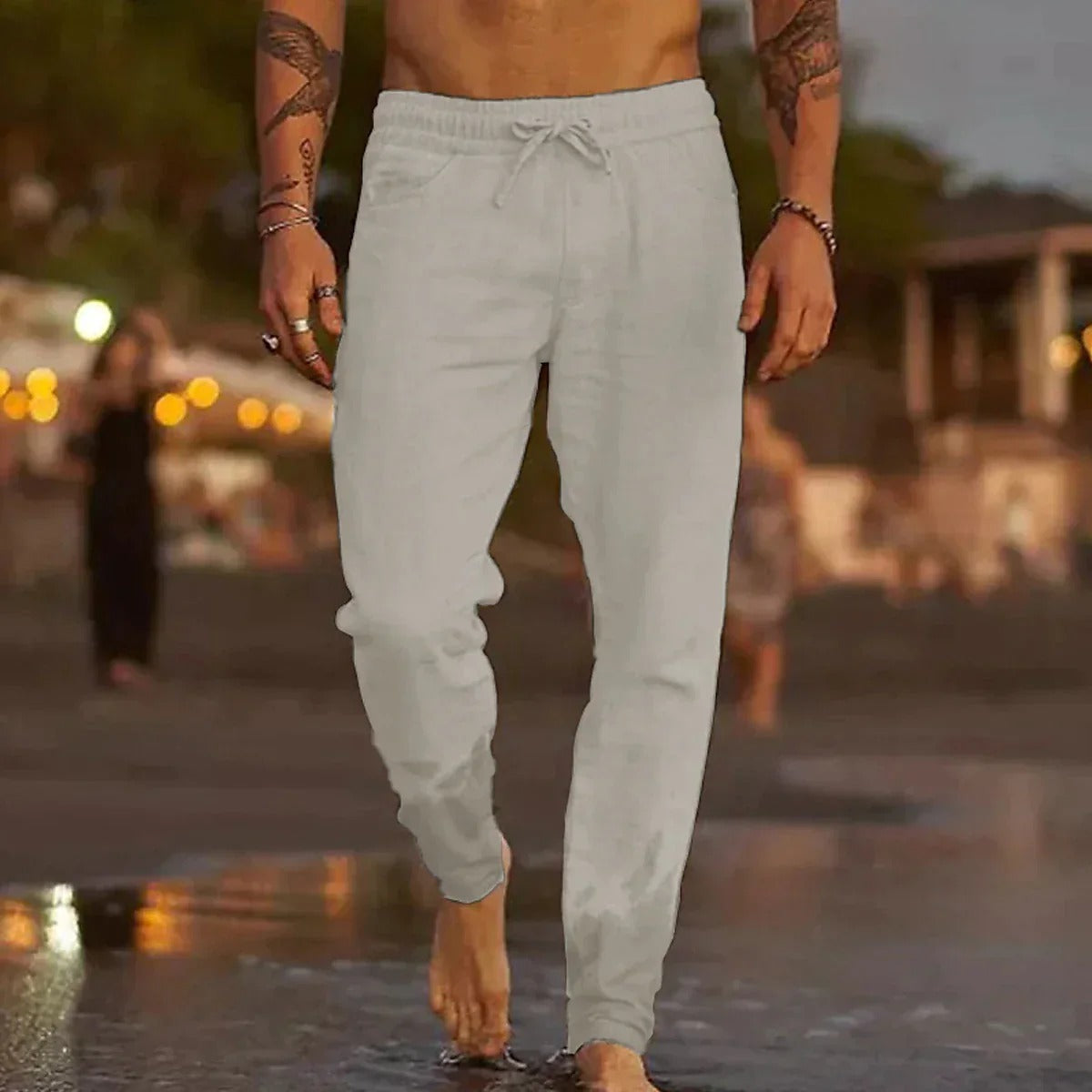 Pantalón de lino de verano para hombre