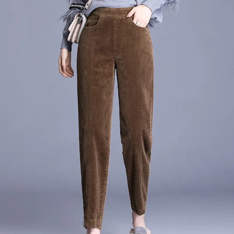Pantalón de pana cálido para mujer