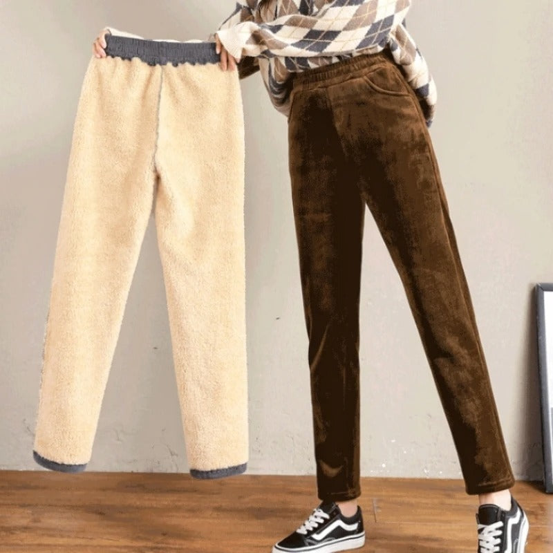 Pantalón de pana cálido para mujer