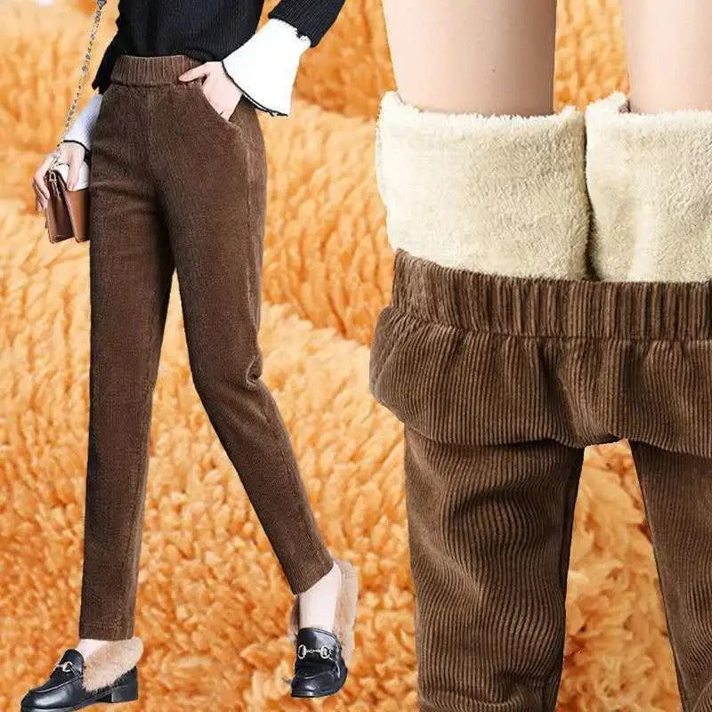 Pantalón de pana cálido para mujer