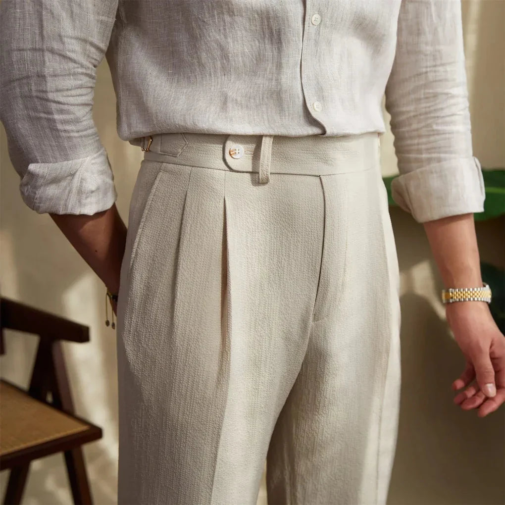Pantalón moderno de vestir para hombre – Aspecto elegante de corte cómodo