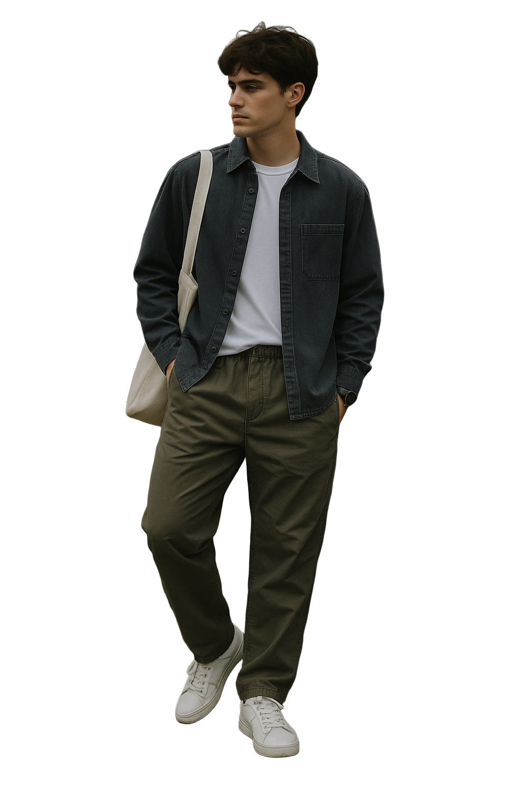 Pantalón para hombre con corte relajado y tejido suave