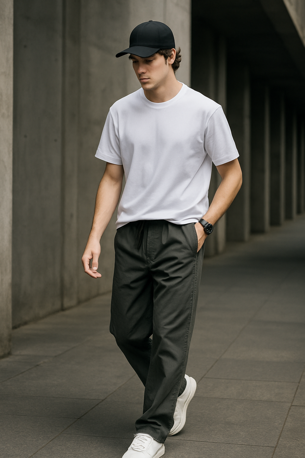Pantalón para hombre con corte relajado y tejido suave