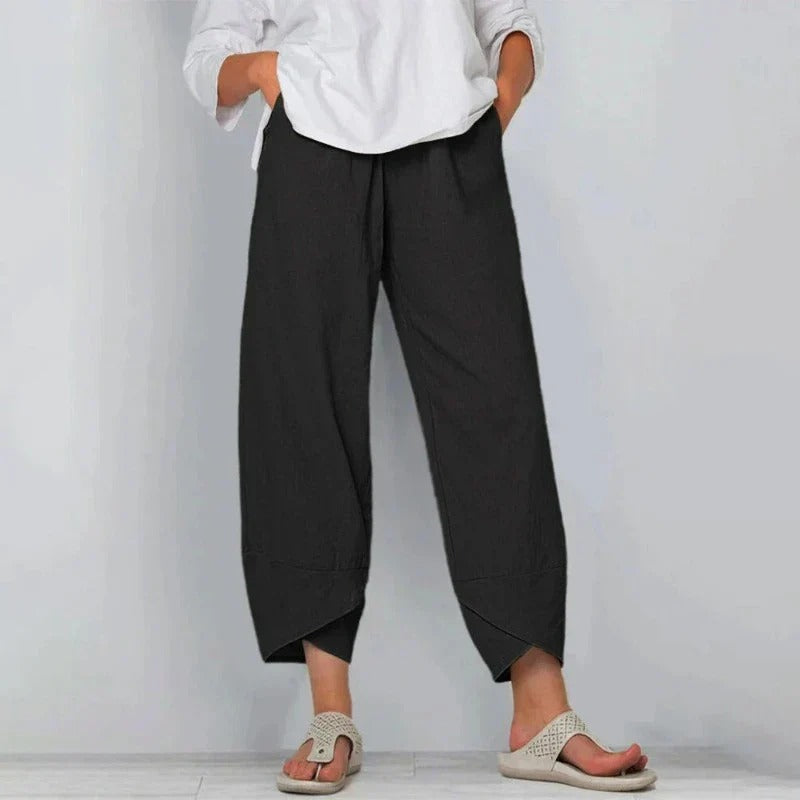 Pantalón tobillero de algodón para mujer