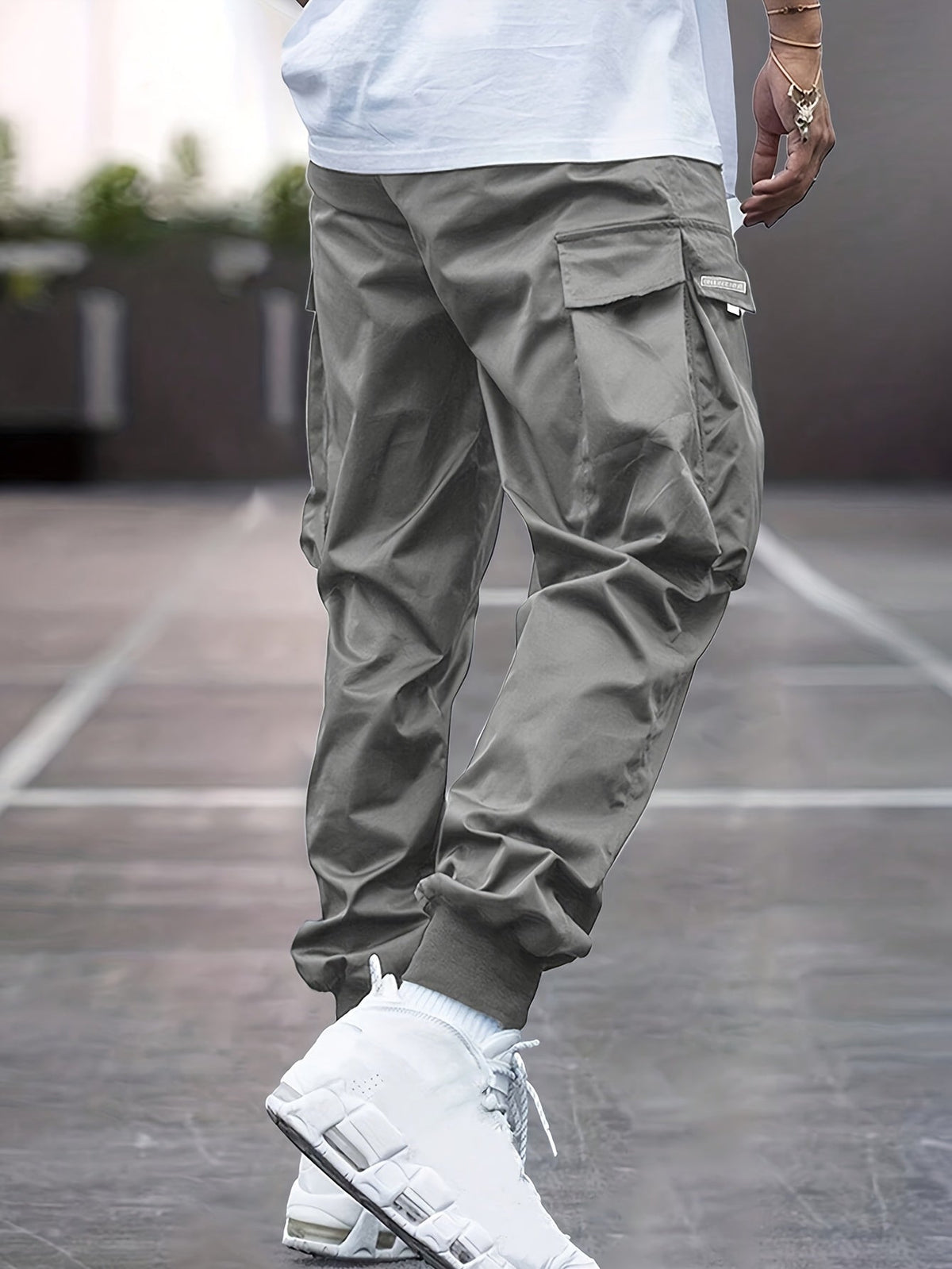 Pantalones cargo con cordón para hombre