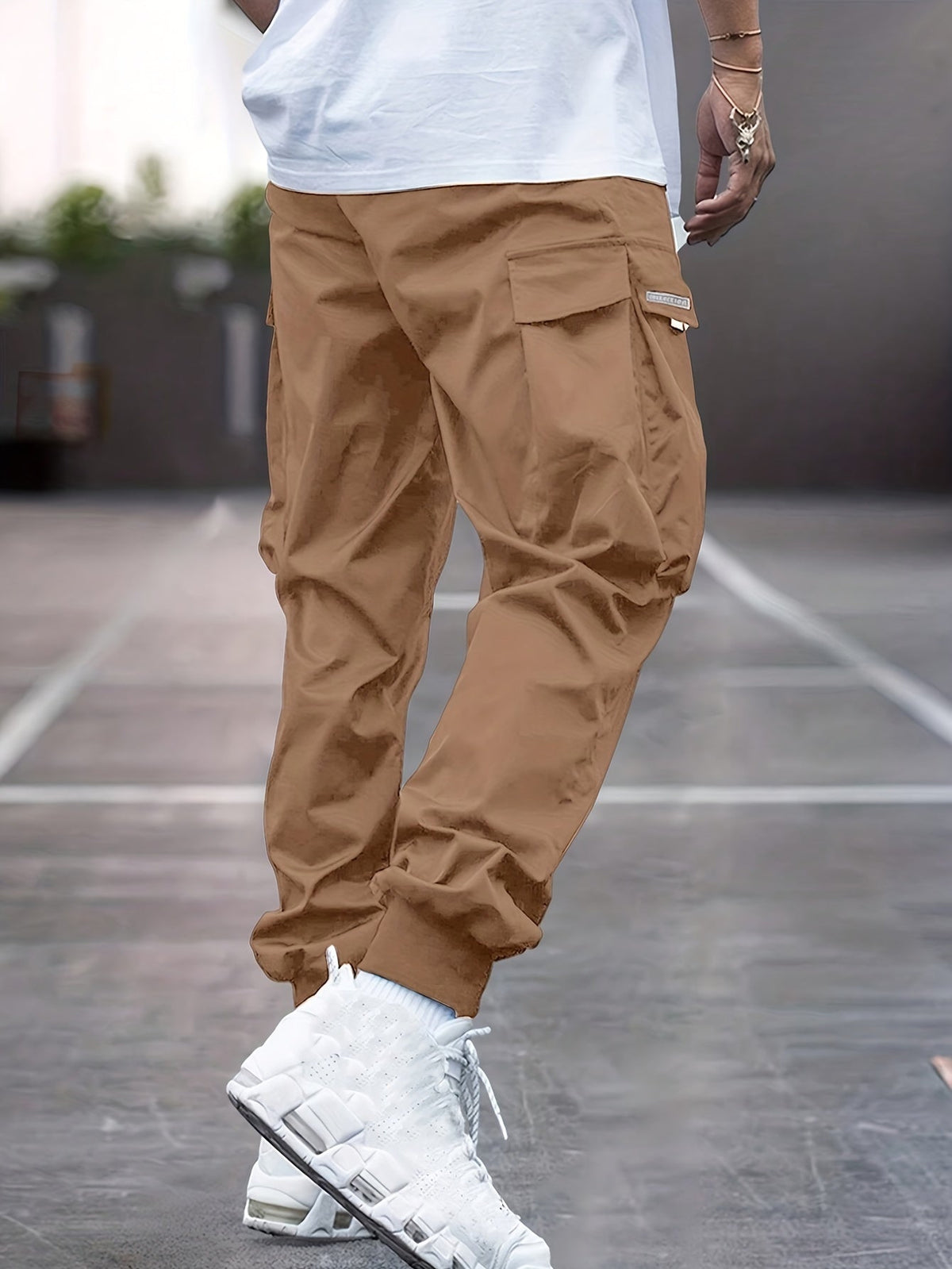 Pantalones cargo con cordón para hombre