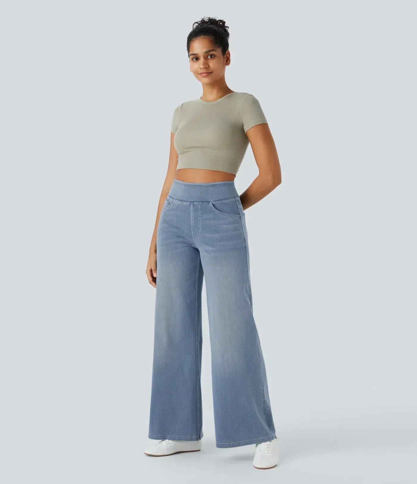 Pantalones cómodos de talle alto - Elegantes y cómodos