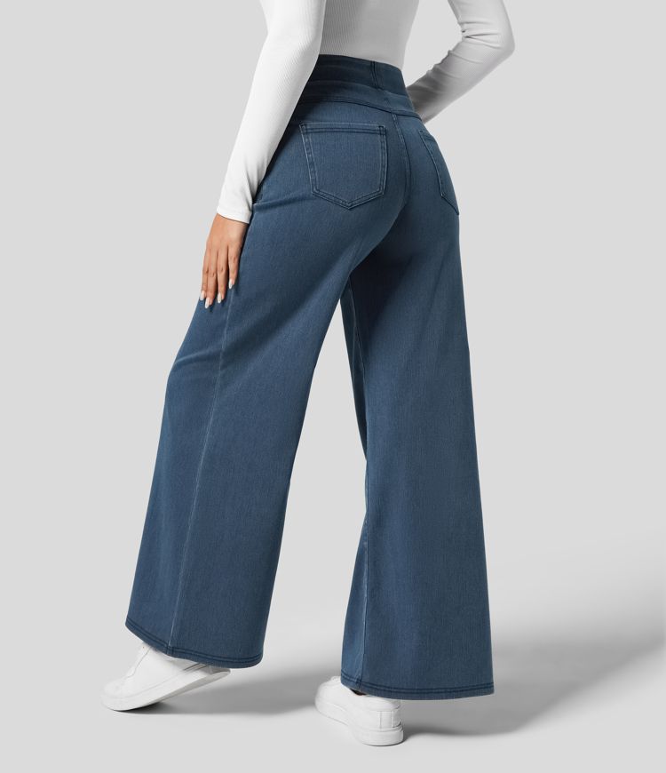 Pantalones cómodos de talle alto - Elegantes y cómodos