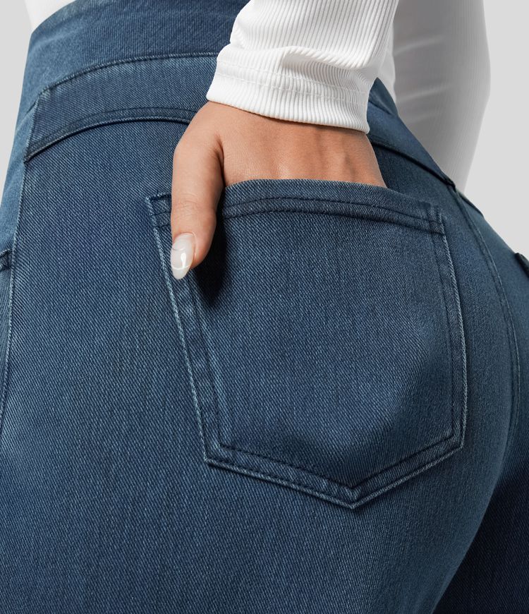 Pantalones cómodos de talle alto - Elegantes y cómodos