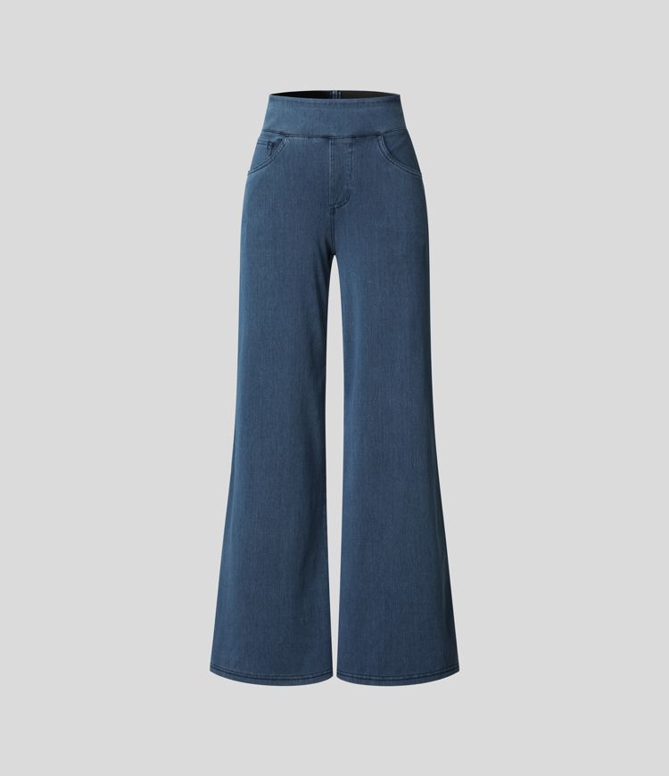 Pantalones cómodos de talle alto - Elegantes y cómodos