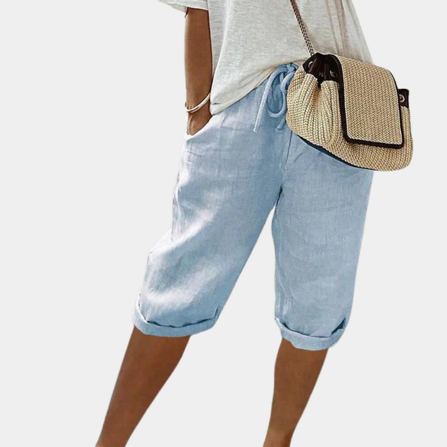 Pantalones cortos cómodos para mujer - Moda de verano | Elásticos y versátiles