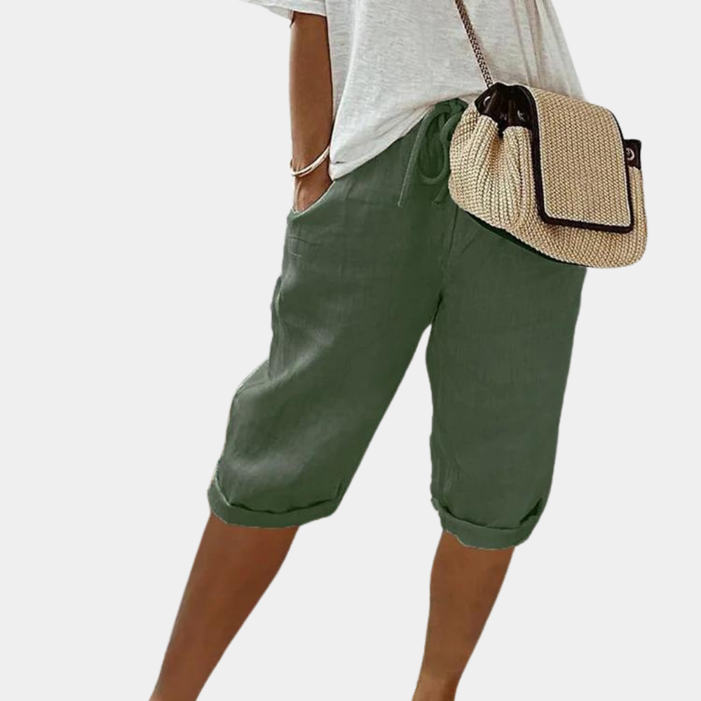 Pantalones cortos cómodos para mujer - Moda de verano | Elásticos y versátiles