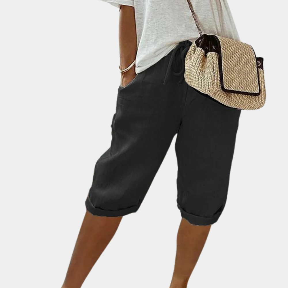 Pantalones cortos cómodos para mujer - Moda de verano | Elásticos y versátiles