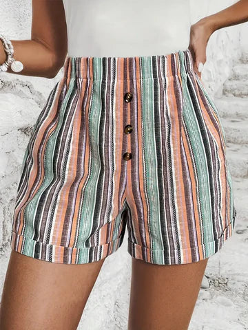 Pantalones cortos con rayas en contraste