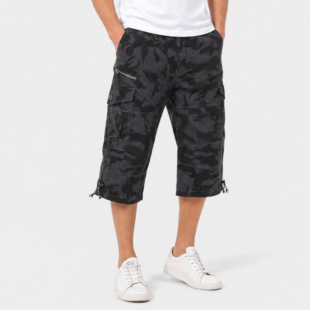 Pantalones cortos de senderismo cargo por debajo de la rodilla