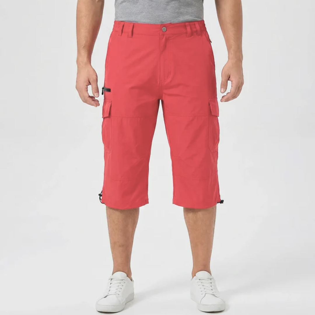 Pantalones cortos de senderismo cargo por debajo de la rodilla