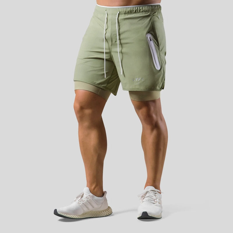 Pantalones cortos deportivos 2 en 1 para hombre | Perfectos para cualquier entrenamiento