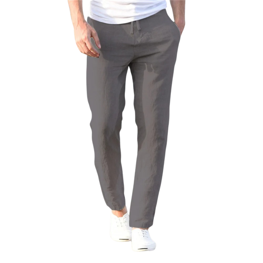 Pantalones de algodón y lino para hombre