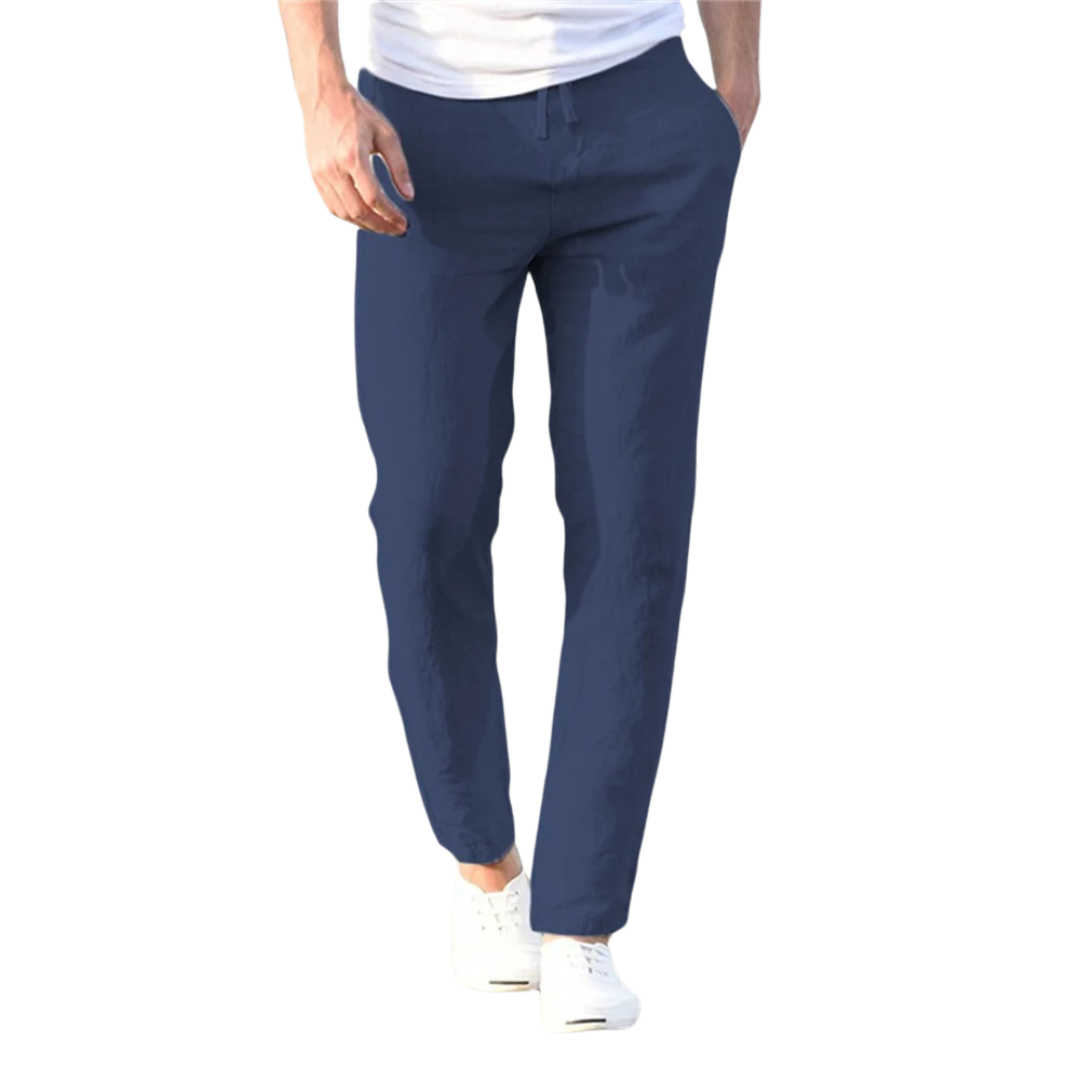Pantalones de algodón y lino para hombre