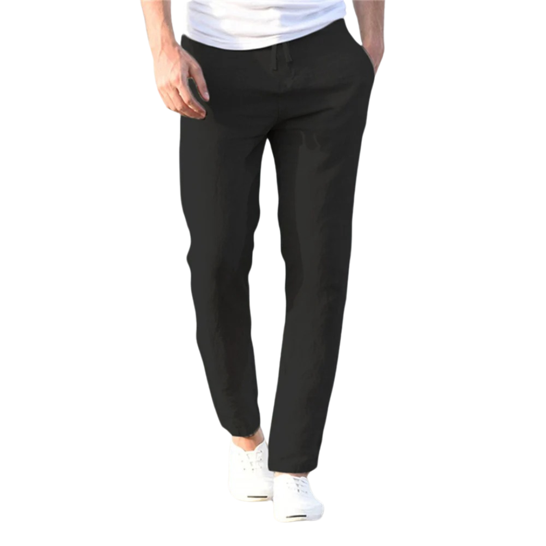 Pantalones de algodón y lino para hombre