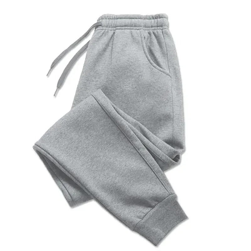 Pantalones de chándal casuales de felpa para hombre