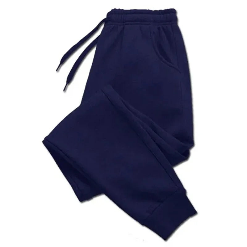 Pantalones de chándal casuales de felpa para hombre