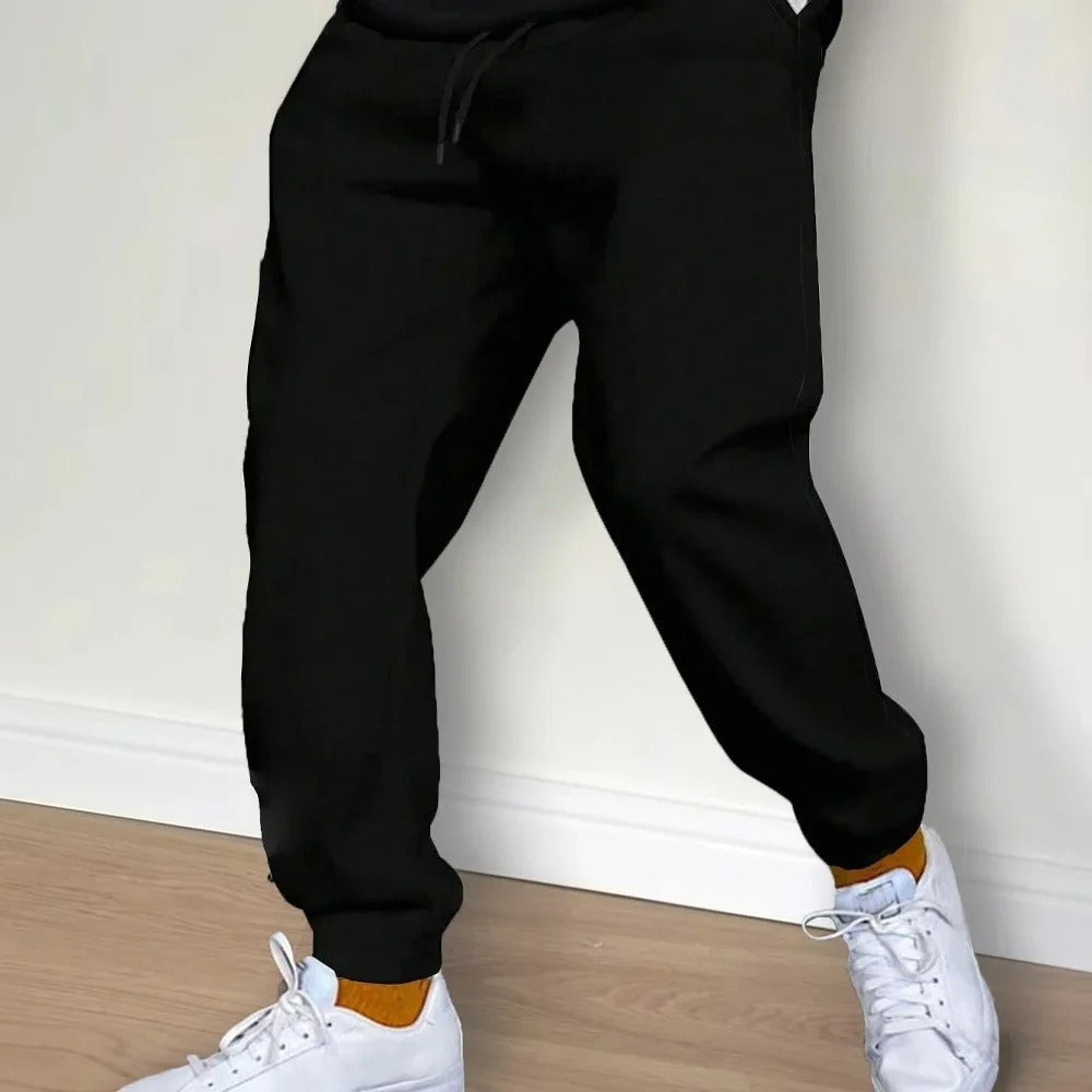 Pantalones de chándal casuales de felpa para hombre