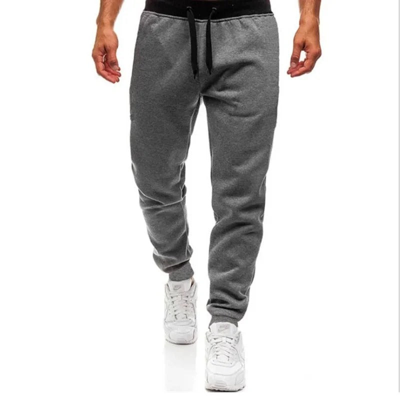 Pantalones de chándal casuales de felpa para hombre