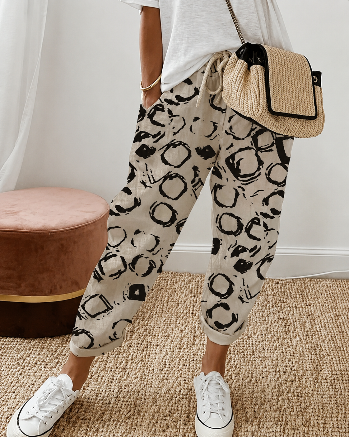 Pantalones para mujer de estilo lino: corte ligero y elegante
