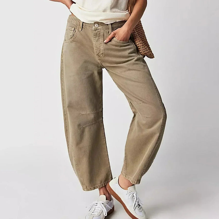 Pantalones vaqueros para mujer con perneras anchas