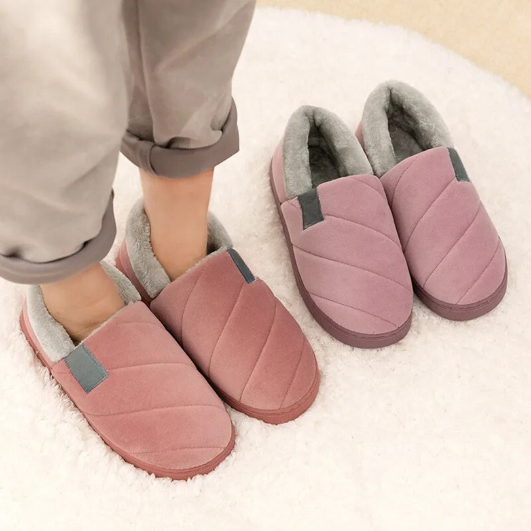 Pantuflas antideslizantes de pelo para hombre