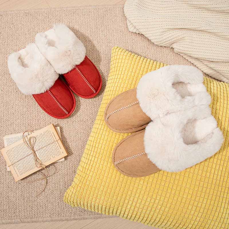 Pantuflas cálidas con forro suave y suela antideslizante