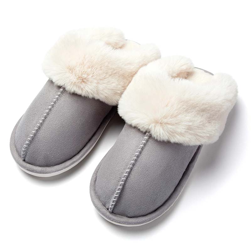 Pantuflas cálidas con forro suave y suela antideslizante