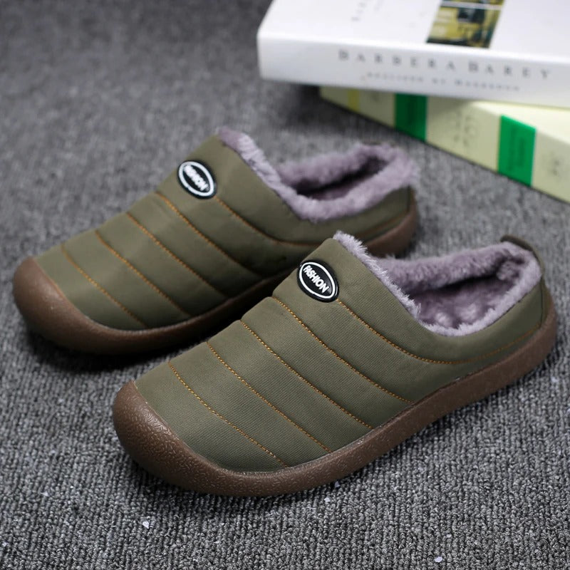 Pantuflas cómodas para hombre: con forro cálido para días de invierno