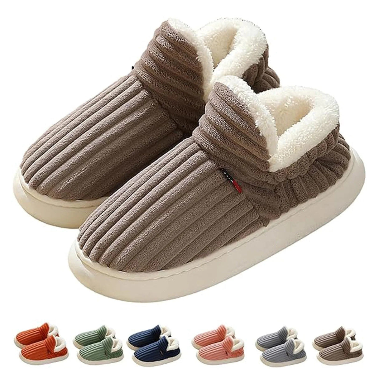 Pantuflas de casa con forro suave y suela antideslizante