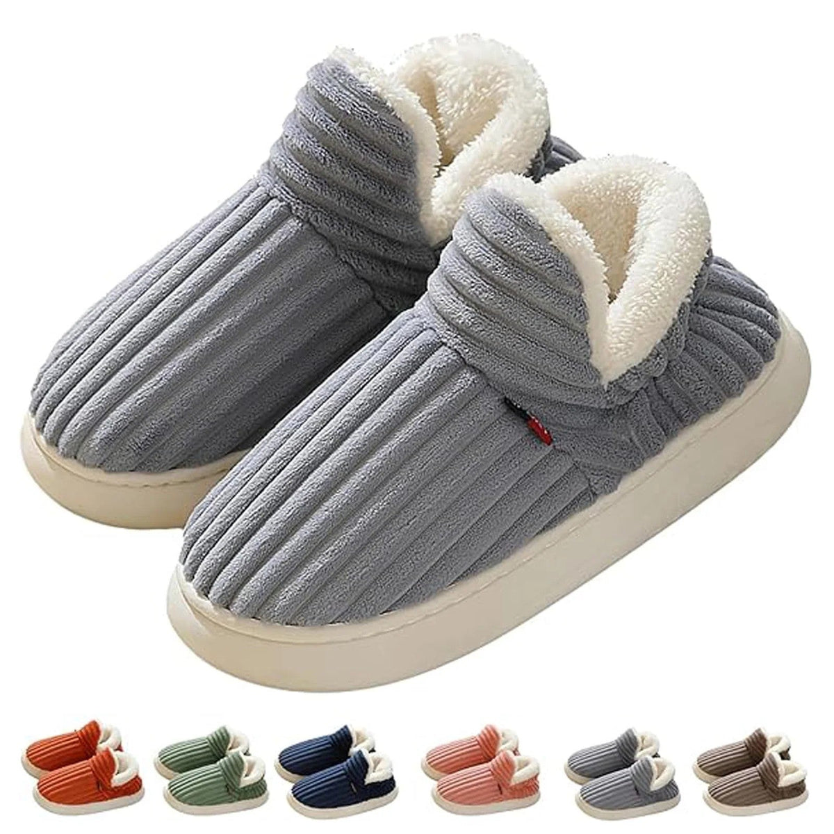 Pantuflas de casa con forro suave y suela antideslizante