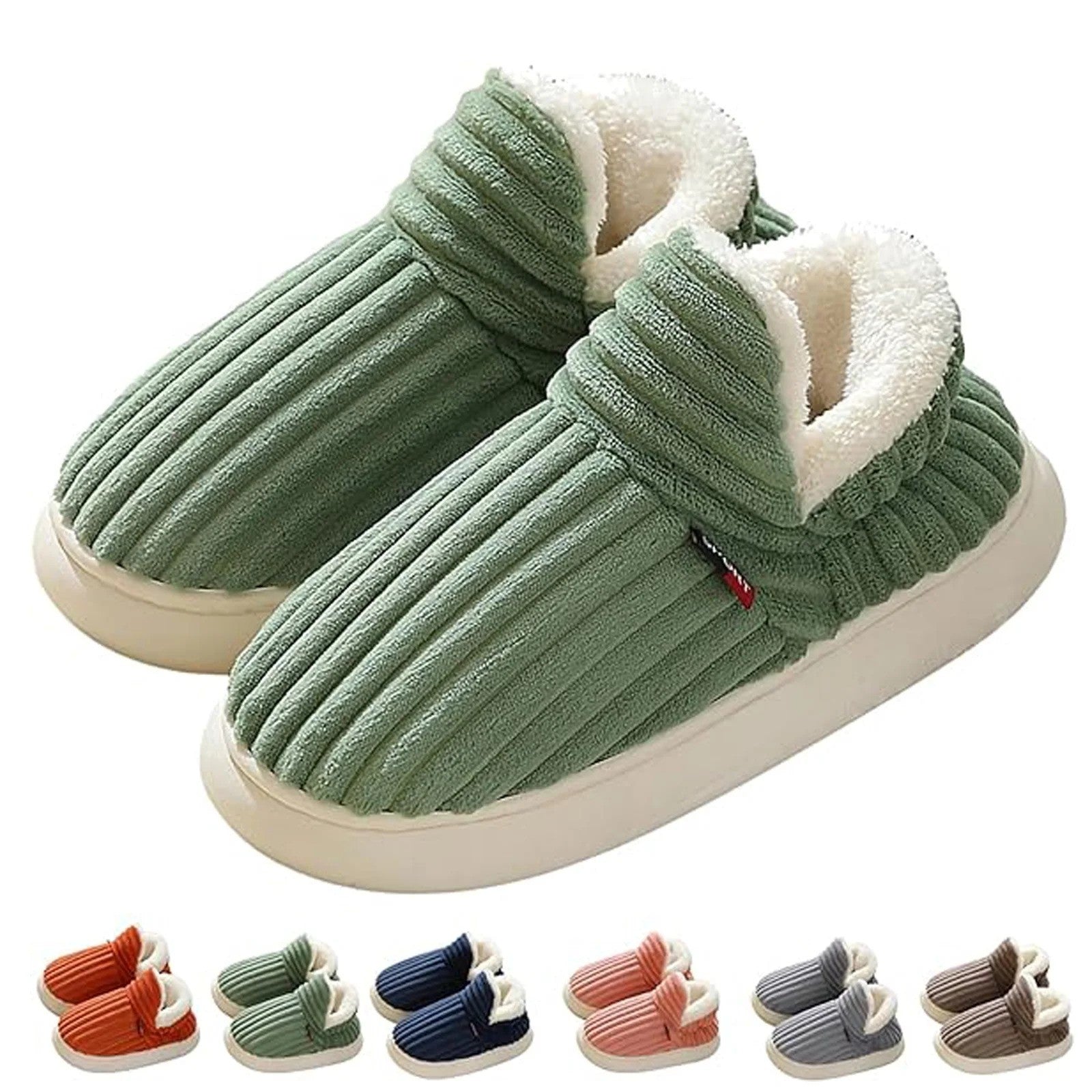 Pantuflas de casa con forro suave y suela antideslizante